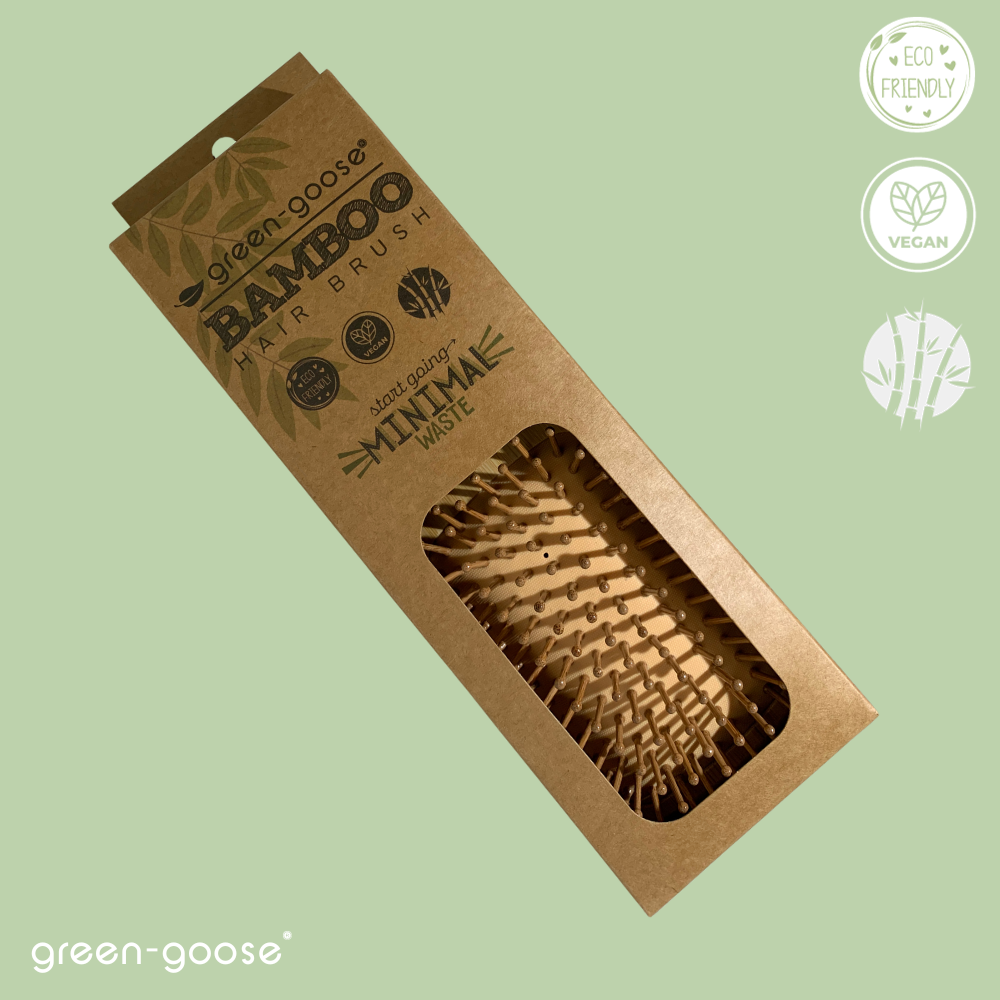 green-goose Bamboe Haarborstel XL - Afbeelding 9
